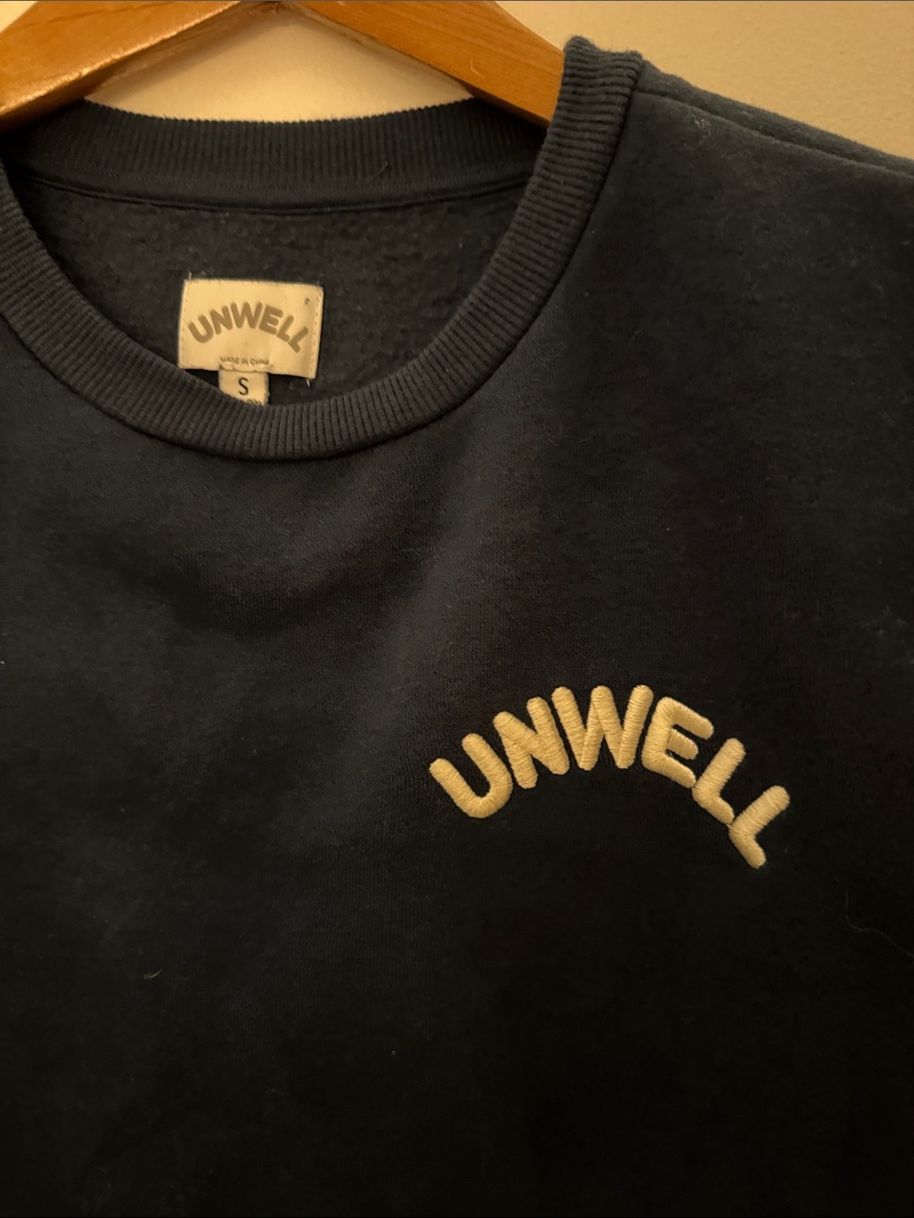 Unwell Logo Crewneck Sweatshirt in Navy - Picture 2 of 3